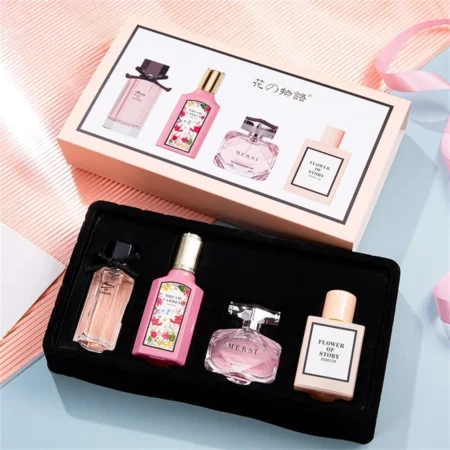 عطر نسائي عالي الجودة 110 مللي صندوق هدايا مكون من أربع قطع أو دو برفوم برائحة الأزهار عطر دائم عطور Mujer Originales