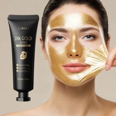 LAIKOU 24K الذهب ساكورا تقشير قناع الوجه المضادة للتجاعيد تبييض إزالة الرؤوس السوداء الوجه المسيل للدموع قناع منتجات العناية بالبشرة