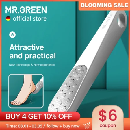 MR.GREEN ملف القدم مزدوج الوجهين مزيل الكالس للبشرة الميتة أدوات باديكير المهنية كالوس مكشطة القدم ساندر كعب ملف